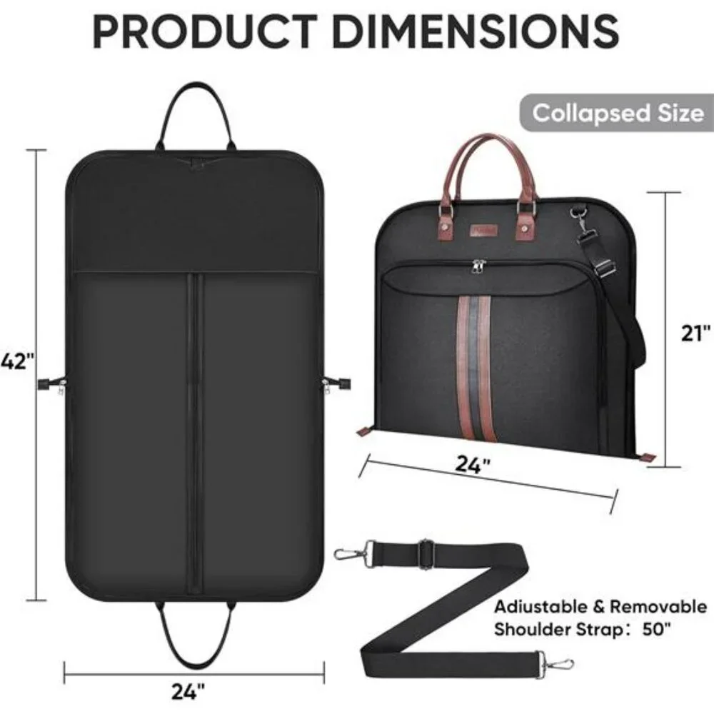 Waterproof travel garment bag suit bag carry on duffel for men clothes storage